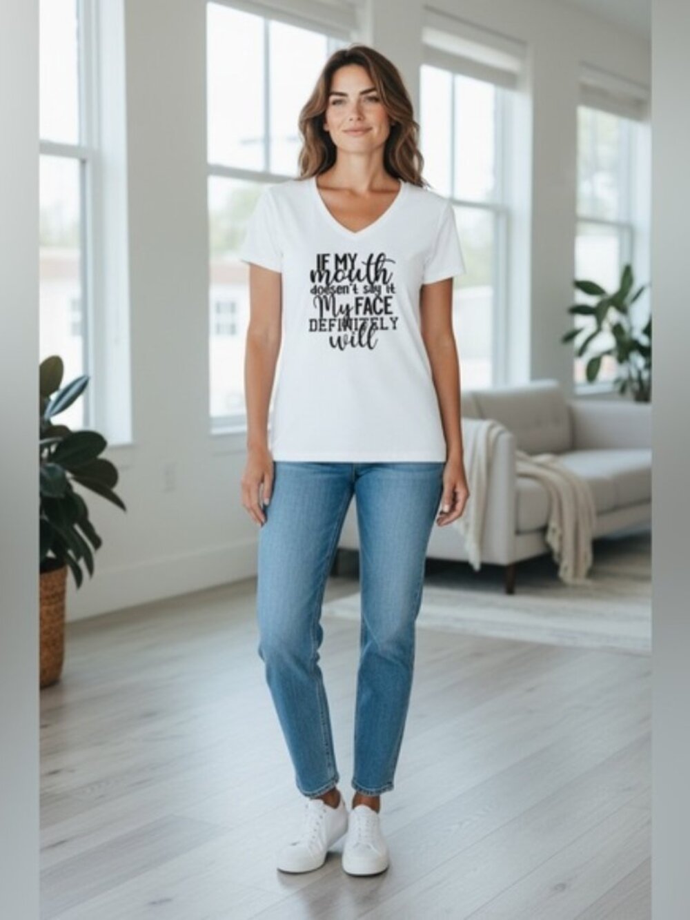 NWT Next Level Women’s V-Neck Funny Women's Shirt Sz S